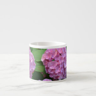 The pink Hortensia hydrangea bush Espresso Cup