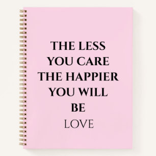 The Pink Motivational Quote notebook