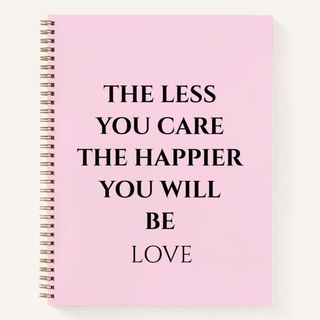 The Pink Motivational Quote notebook (Front)