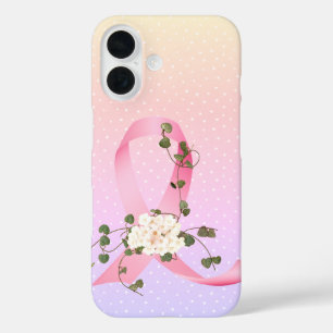 The Pink Ribbon with ivy iPhone 16 Case