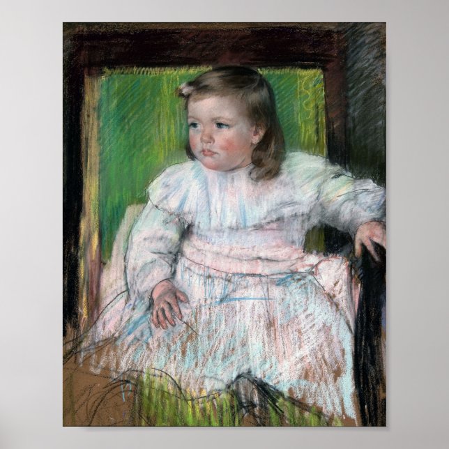The Pink Sash, Mary Cassatt Poster (Front)