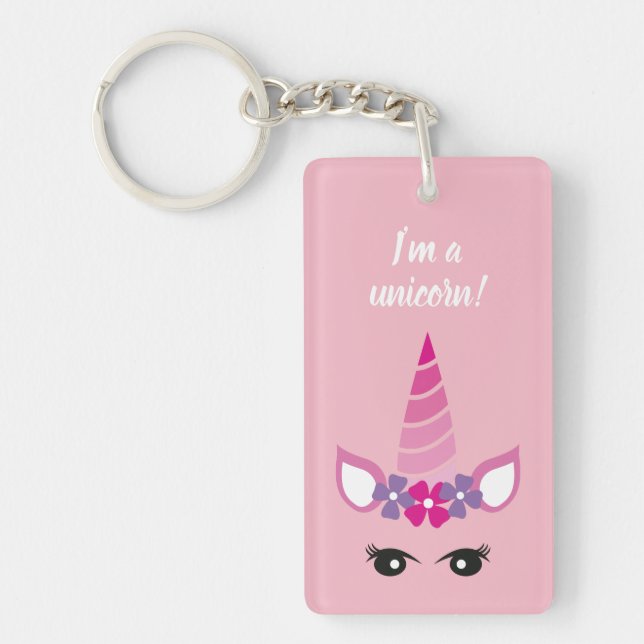 The Pink Unicorn Key Ring (Front)