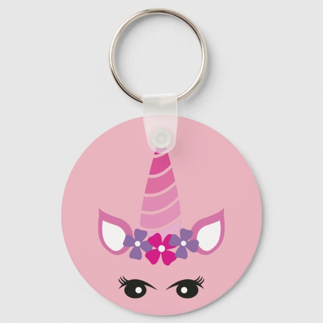 The Pink Unicorn Key Ring (Front)