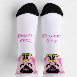 THE PINK WORLD OF THE LITTLE GIRL AND THE SKATEBOA SOCKS