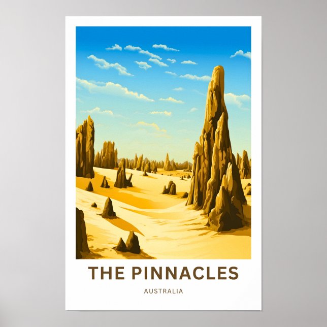 The Pinnacles Australia Travel Print (Front)