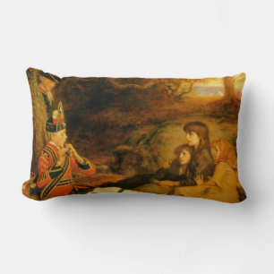 The Piper (by John Everett Millais) Lumbar Cushion