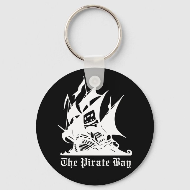 the pirate bay pirate ship logo key ring (Front)