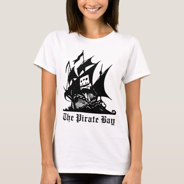 the pirate bay pirate ship logo T-Shirt (Front)