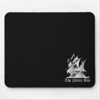 The Pirate Bay Silver Logo Mouse Pad