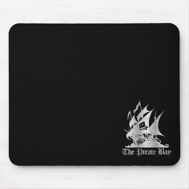The Pirate Bay Silver Logo Mouse Pad (Front)