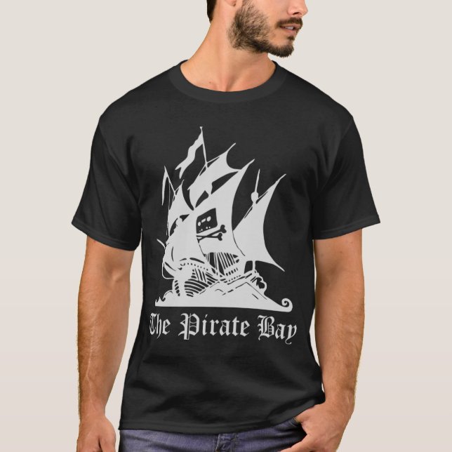 The Pirate Bay  T-Shirt Black - Customised (Front)