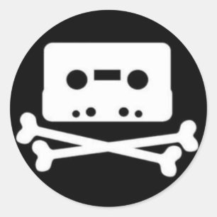 THE PIRATE BAY TAPE LOGO CLASSIC ROUND STICKER