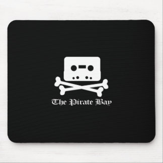 The Pirate Bay White Crossbone Logo Mouse Pad