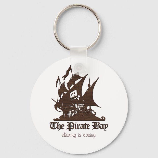 The Pirate Bay - Wood Texture Key Ring (Front)