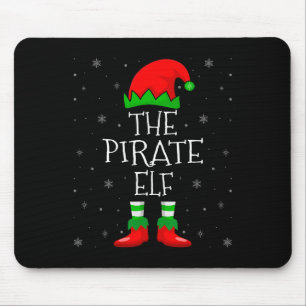 The Pirate Elf Xmas Holiday Christmas Elf Pirate Mouse Pad