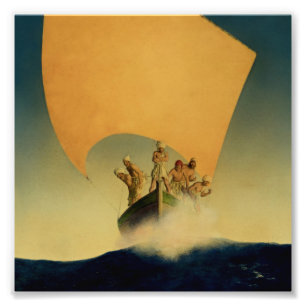 “The Pirate Ship” by Maxfield Parrish Photo Print