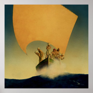 “The Pirate Ship” by Maxfield Parrish Poster