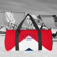 The Piste Club Red White Navy Peak Monogram Ski