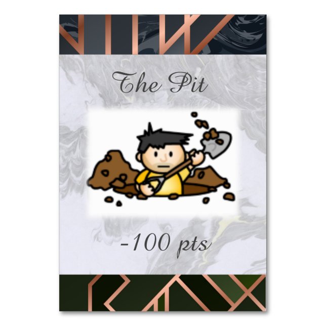 The pit card game (Back)