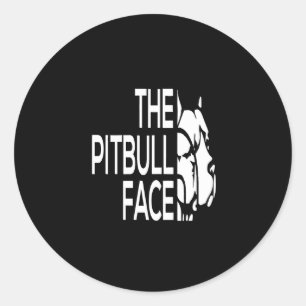 The Pitbull Face Classic Round Sticker
