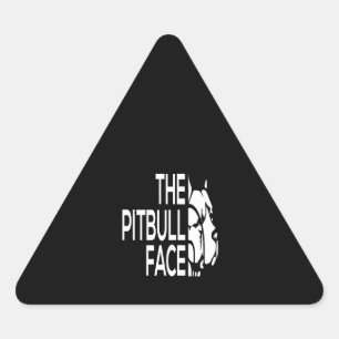 The Pitbull Face Triangle Sticker