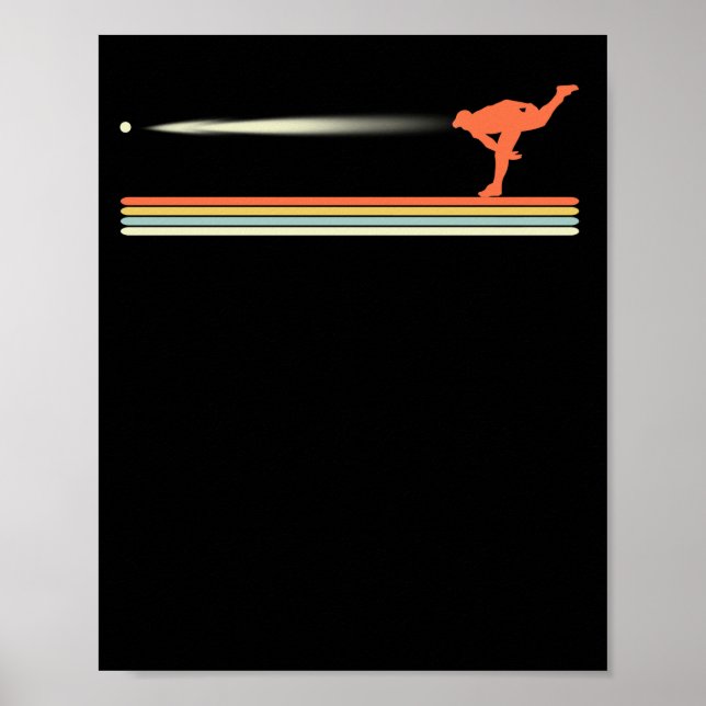 The Pitcher Baseball Apparel Baseball Player Poster (Front)