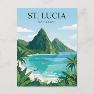 The Pitons Saint Lucia Postcard