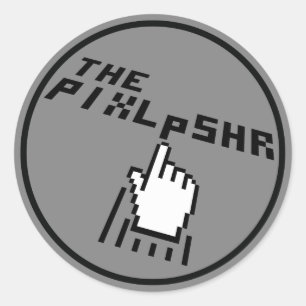 The PixlPshr Logo Classic Round Sticker