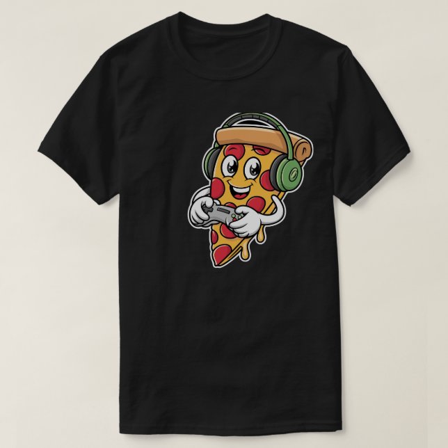 the pizza a grey video game  T-Shirt (Design Front)