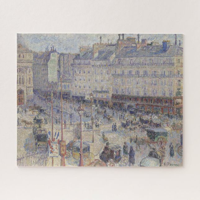 The Place du Havre, Paris by Pissarro Jigsaw Puzzle (Horizontal)