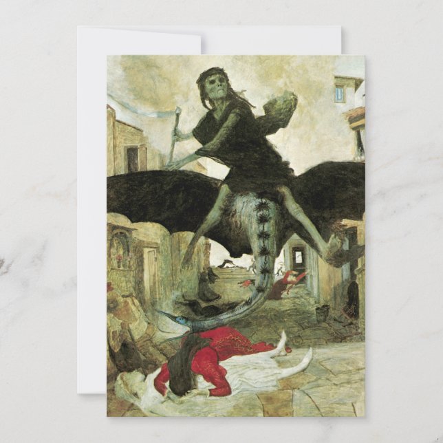 The Plague by Arnold Bocklin, Halloween Party Invitation (Front)