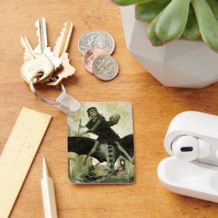 The Plague by Arnold Bocklin, Vintage Symbolism Key Ring