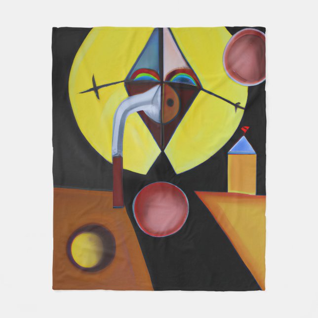 The Plague Doctor - Oil Painting Fleece Blanket (Front)