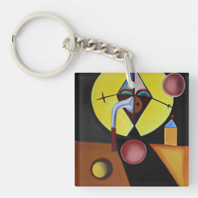 The Plague Doctor - Oil Painting Key Ring (Front)