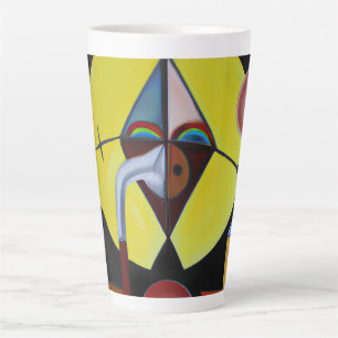 The Plague Doctor - Oil Painting Latte Mug