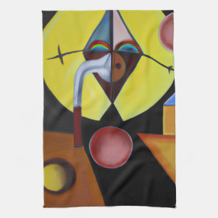 The Plague Doctor - Oil Painting Tea Towel