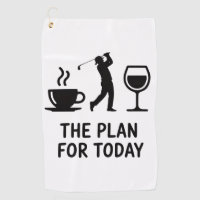 The Plane For Today Funny Golf Wine Coffee Golfer