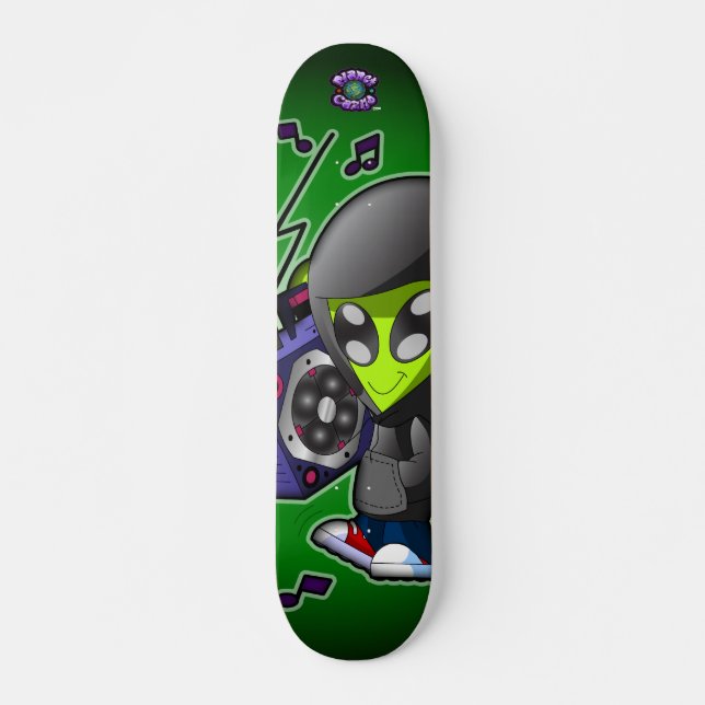 The Planet Cazmo Alien! Skateboard (Front)
