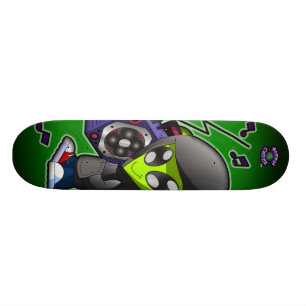 The Planet Cazmo Alien! Skateboard