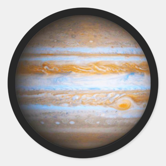 The Planet Jupiter Classic Round Sticker (Front)