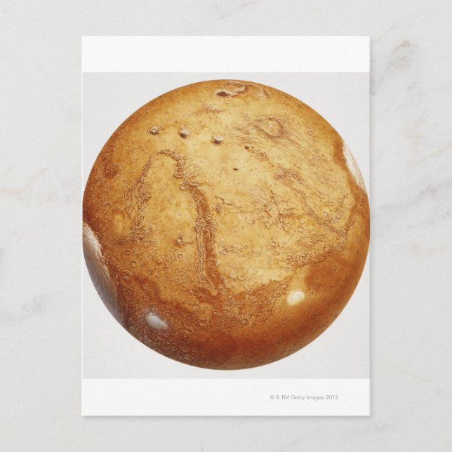 The planet mars, illustration postcard (Front)