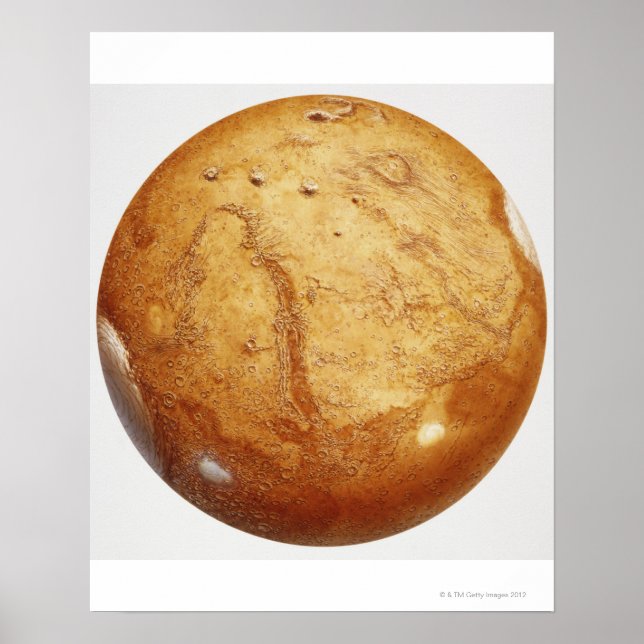 The planet mars, illustration poster (Front)