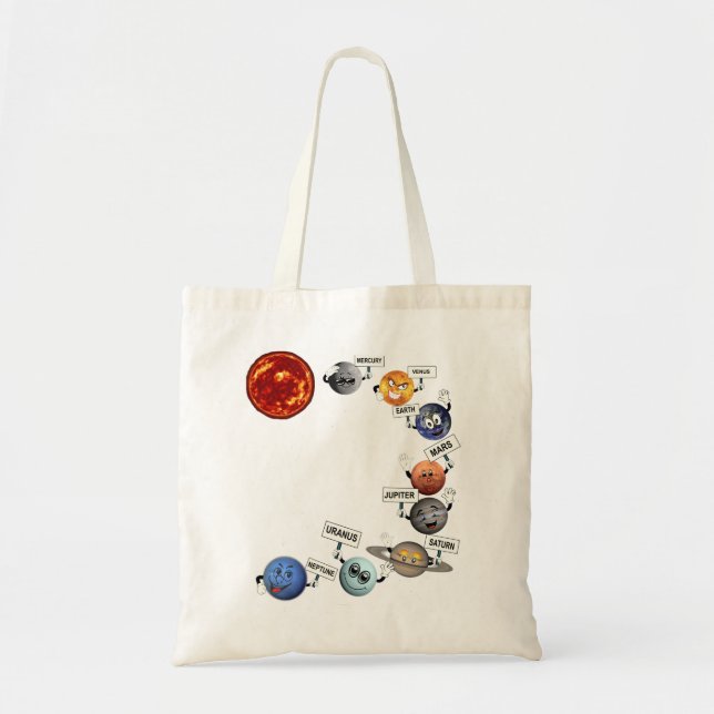THE PLANETS IN OUR SOLAR SYSTEM TOTE BAG (Front)