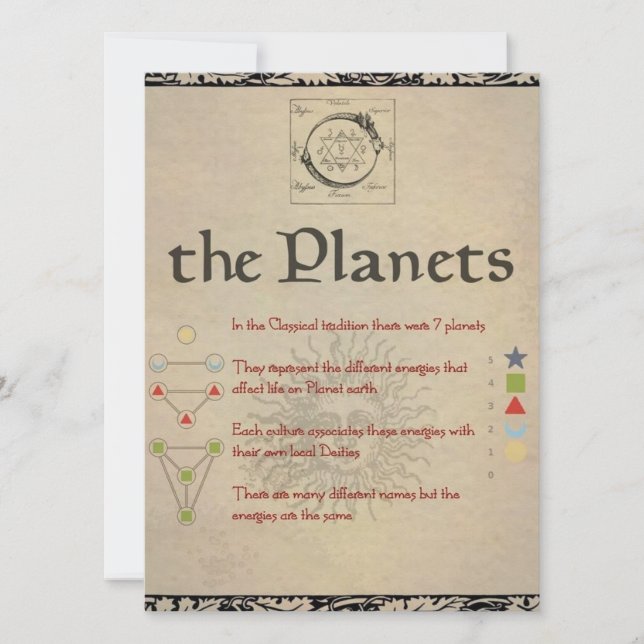 The Planets "LUNA" Book of Shadows Page (Front)