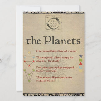 The Planets "SATURN" Book of Shadows Page