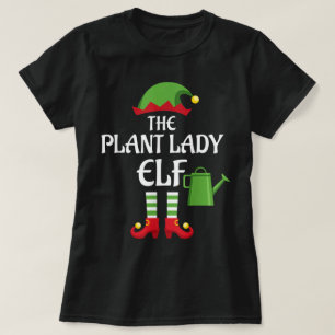 The Plant Lady Elf Funny Christmas Gardener T-Shirt