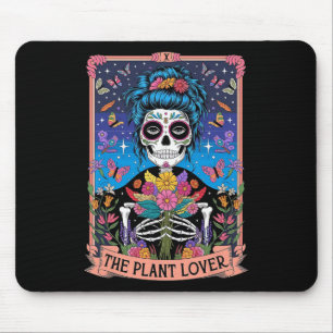 The Plant Lady Funny Mystic Skeleton Tarot Cards P Mouse Pad