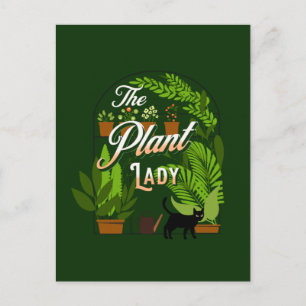 The Plant Lady Green Thumb Houseplant Addict Postcard