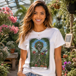 The Plant Lady Skeleton Nature Tarot T-Shirt