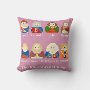 The Plantagenet Kings (named) Cushion